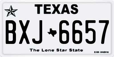 TX license plate BXJ6657