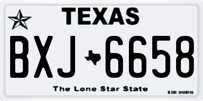 TX license plate BXJ6658