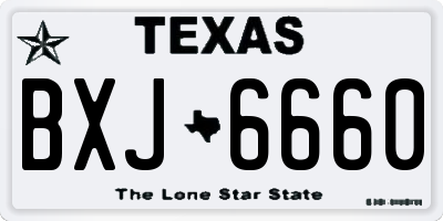 TX license plate BXJ6660