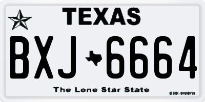 TX license plate BXJ6664