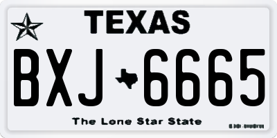 TX license plate BXJ6665