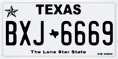 TX license plate BXJ6669
