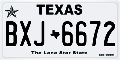 TX license plate BXJ6672