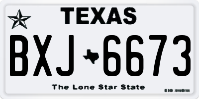 TX license plate BXJ6673