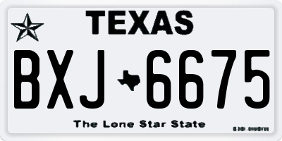 TX license plate BXJ6675