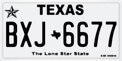 TX license plate BXJ6677