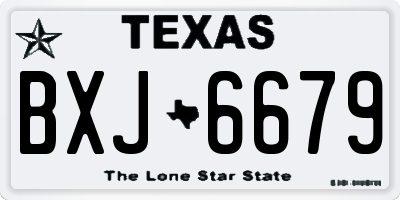 TX license plate BXJ6679