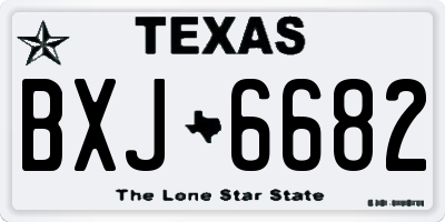 TX license plate BXJ6682