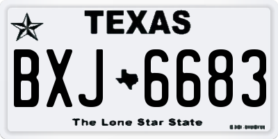 TX license plate BXJ6683