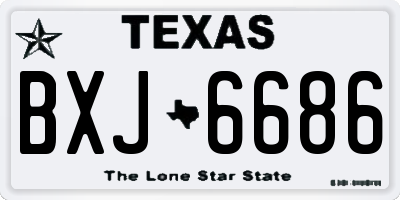 TX license plate BXJ6686