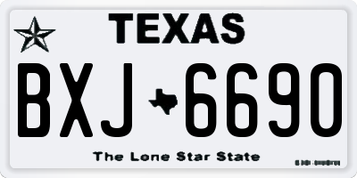 TX license plate BXJ6690