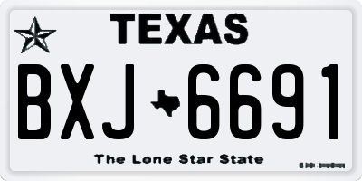 TX license plate BXJ6691