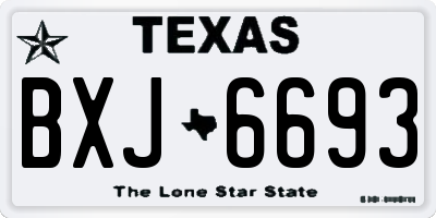 TX license plate BXJ6693
