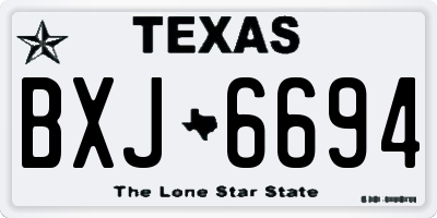 TX license plate BXJ6694