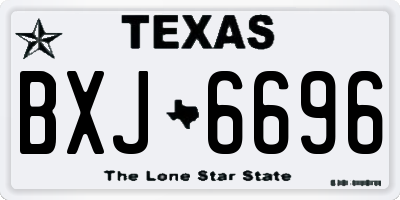 TX license plate BXJ6696