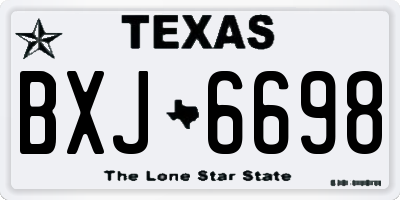 TX license plate BXJ6698