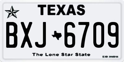 TX license plate BXJ6709