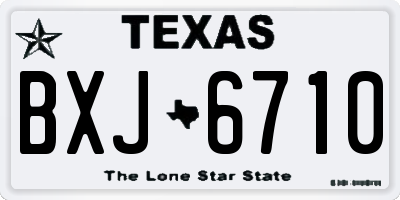 TX license plate BXJ6710