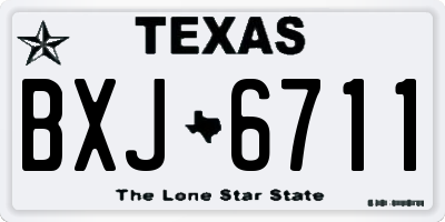TX license plate BXJ6711