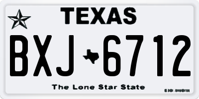TX license plate BXJ6712