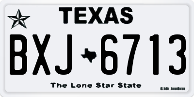 TX license plate BXJ6713