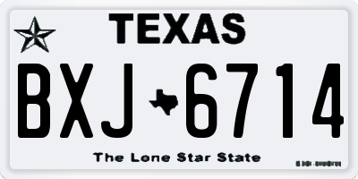 TX license plate BXJ6714