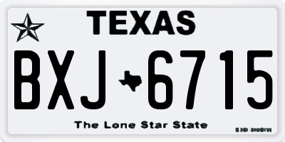 TX license plate BXJ6715