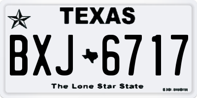 TX license plate BXJ6717