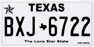 TX license plate BXJ6722