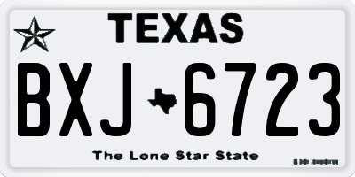 TX license plate BXJ6723