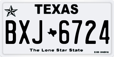 TX license plate BXJ6724