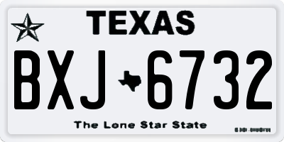 TX license plate BXJ6732