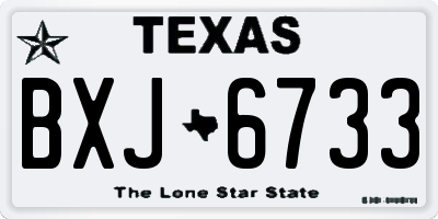 TX license plate BXJ6733