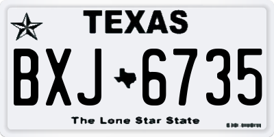 TX license plate BXJ6735