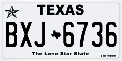 TX license plate BXJ6736