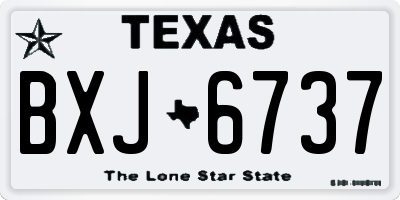 TX license plate BXJ6737