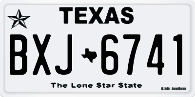 TX license plate BXJ6741