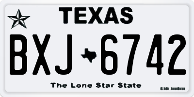 TX license plate BXJ6742
