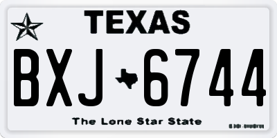 TX license plate BXJ6744