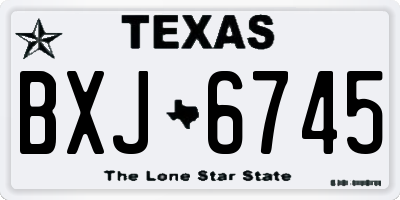 TX license plate BXJ6745