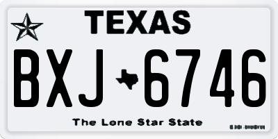 TX license plate BXJ6746