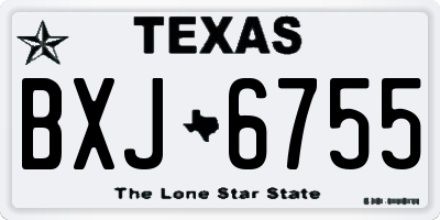 TX license plate BXJ6755