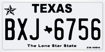 TX license plate BXJ6756