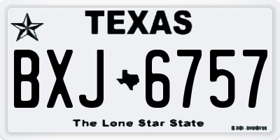 TX license plate BXJ6757