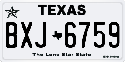 TX license plate BXJ6759