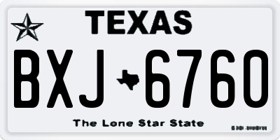 TX license plate BXJ6760