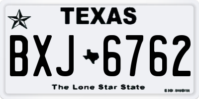 TX license plate BXJ6762