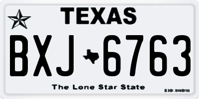 TX license plate BXJ6763