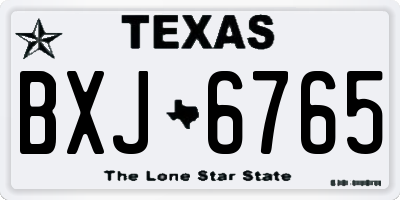 TX license plate BXJ6765
