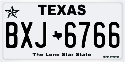 TX license plate BXJ6766